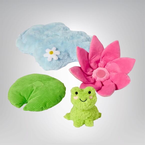 Gigglescape 11 Inch Stackable Lily Frog Plush Flower Stuffed Animal Kawaii Toy - Picture 2 of 2